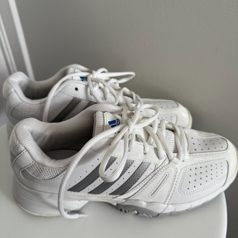 Adidas Barricade - White & Silver Tennis Sneaker - Women’s Size 6.5